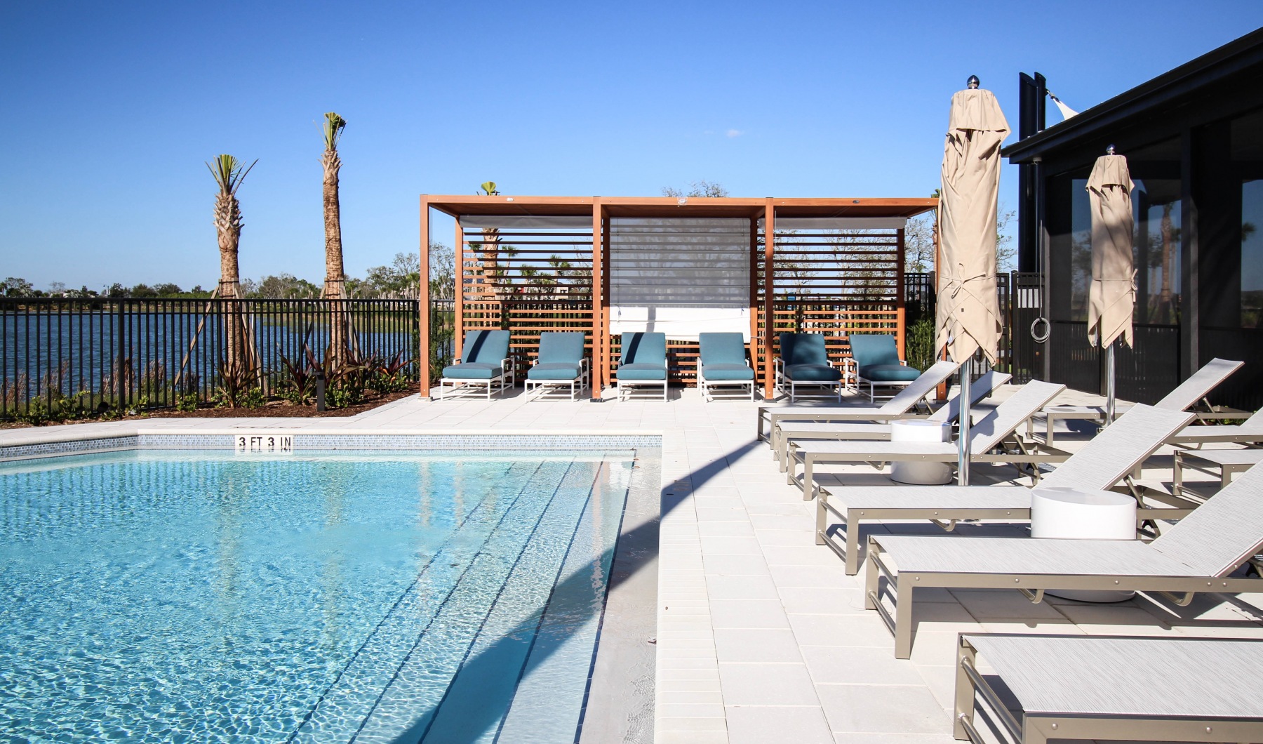 Resort style pool with cabana Resort style pool with cabana