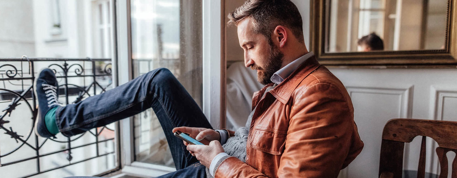 man on cell phone